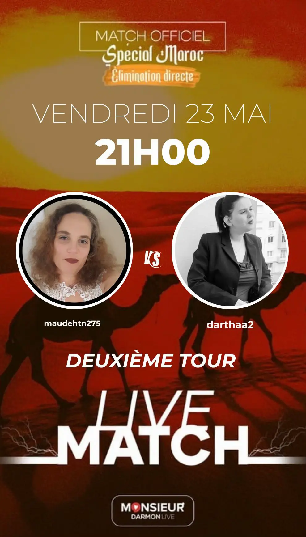 Qualifié pour le deuxième tour.  @smoke @JennyLaLionne🦁👽🐨🔥🪶✨️❤️ @~𝓶𝓸𝓸𝓷._.𝓵𝓲𝓰𝓱𝓽~ @☢️🦠Cédric BLD🦠☢️ @☢️🦠Dylan Vaillant🦠☢️ @☢️🦠Laurebld🦠☢️ @✨Justine✨ @🥷Gueshtuga 🥷🇵🇹 @clip.manager @Monsieur Darmon @leana✨️ @Lili-tth🙊 @🎀 Sunshine 🎀 @Elyas  #matchoff #monsieurdarmon #tousensembles #pourtoi #foryoufortou #livetiktok 