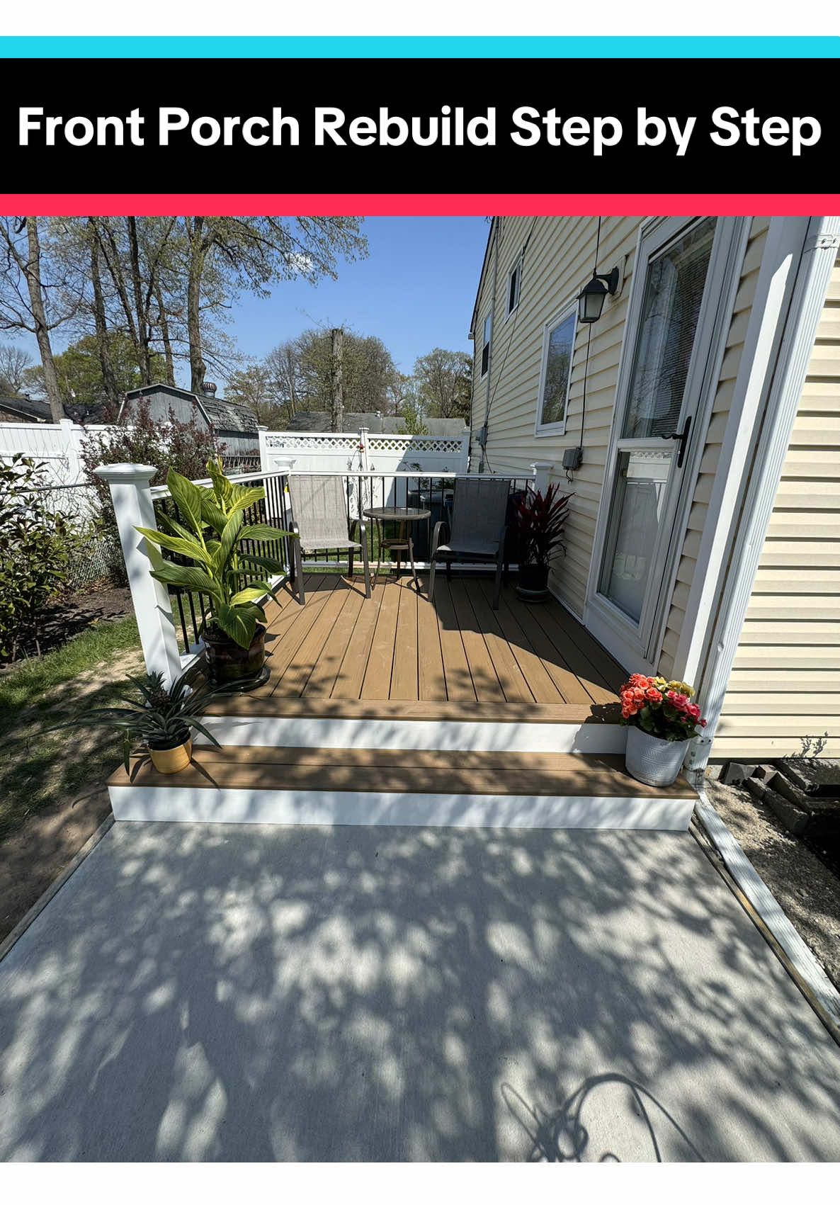 Front Porch Rebuild Step by Step #fyp #downesconstruction #DIY #construction #constructiontok #frontporch #rebuild #trending #viral #howto #stepbystep #bluecollar #fypシ #foryoupage #longervideos 