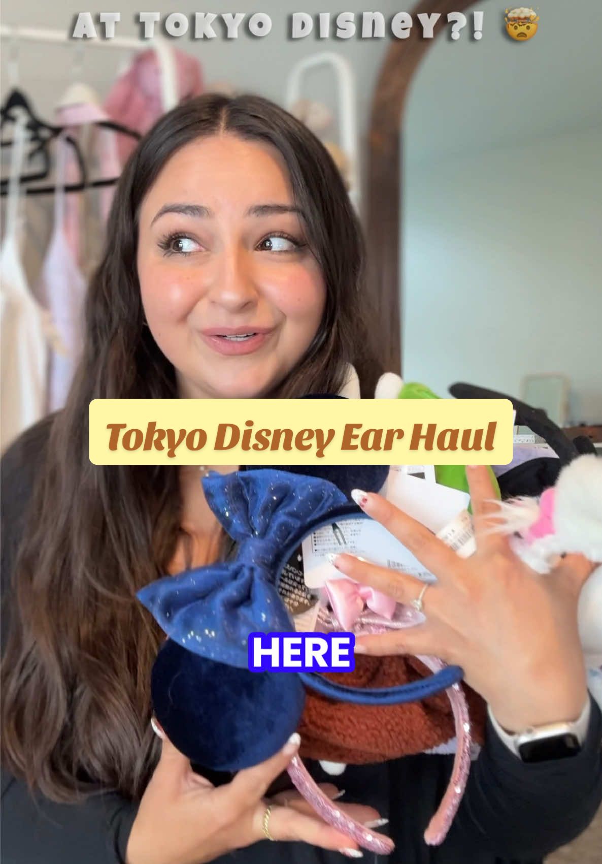 I may have bought more than I meant to but I have no regrets! And I’m excited to give one back to you guys! Follow along for more Disney Magic ✨💫 #mickeyears #disneyhaul #disneyears #tokyodisneyhaul #tokyodisneyears #minnieears #disneyhaul 