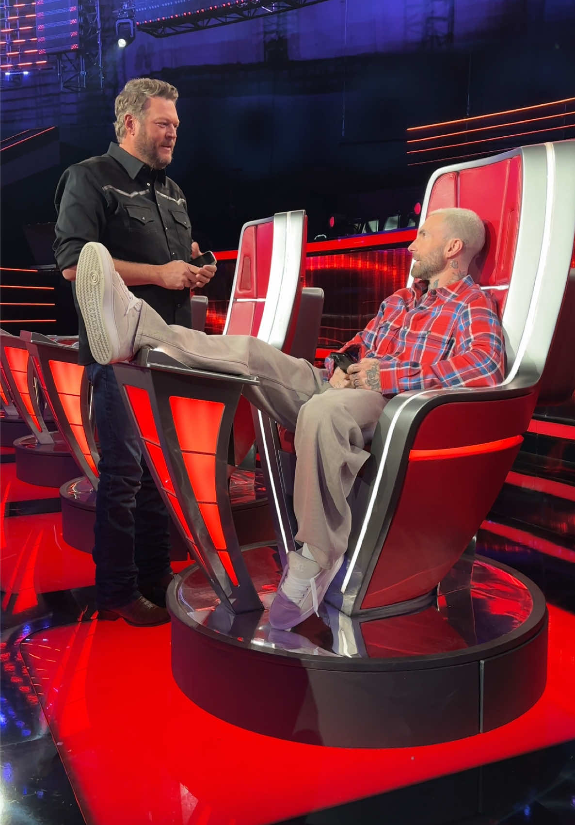 Sorry Blake, finders keepers! 🤪 Catch #TheVoice LIVE finale TONIGHT at 9/8c on @NBC and streaming on @Peacock. #AdamLevine#AdamLevineton 