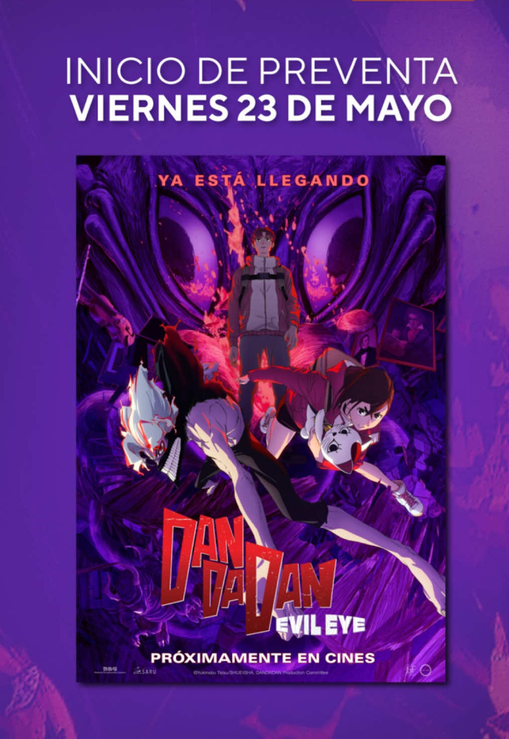 Todo sea por el ticket conmemorativo de Dan Dan Dan 💜 #dandandan #dandandancosplay #dadandanpelicula #okarun #okarundandandan #momose #cineplanet #cineplanetperu 