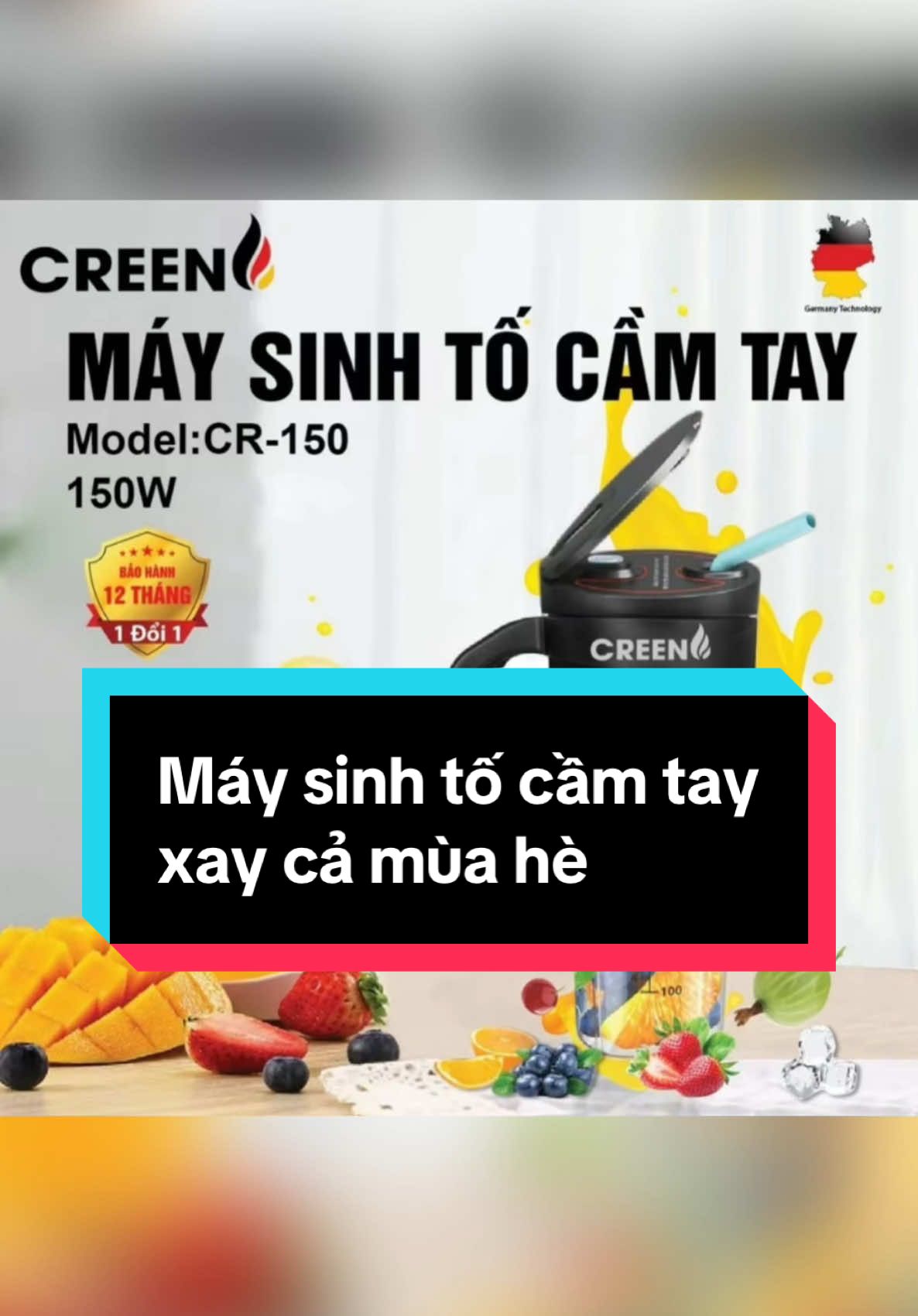 Máy xay sinh tố cầm tay CREEN CR150 săn sale #sinh_tố #máy_xay_sinh_tố #creen 