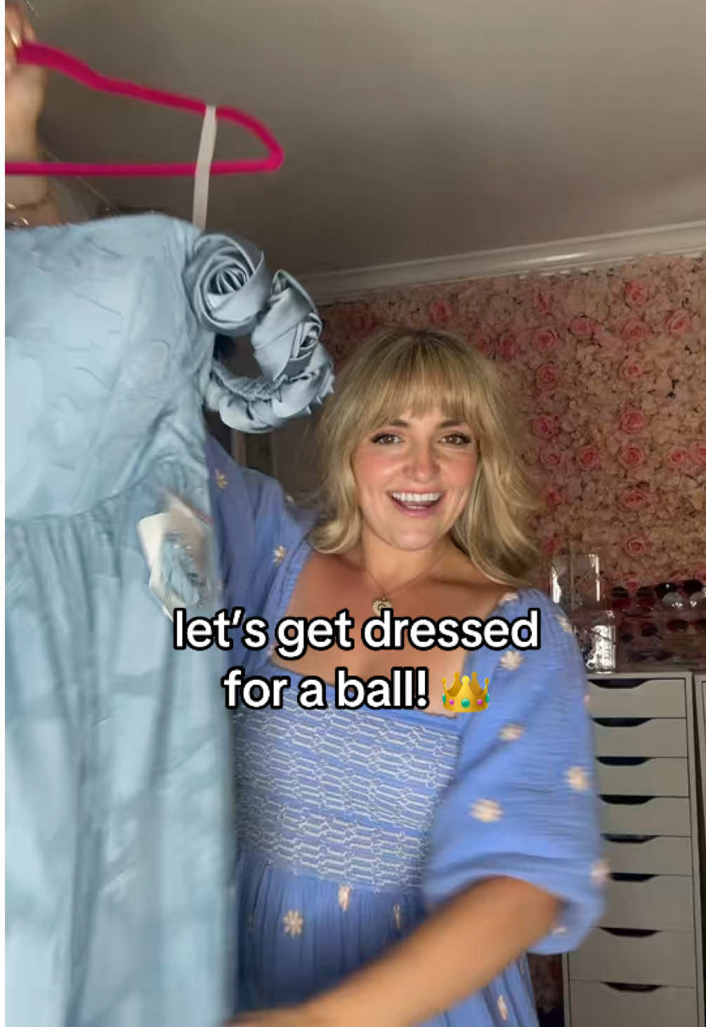 👑 #ball #ballgown #bluedress #cinderella #princess #prom #grwm @Azazie 