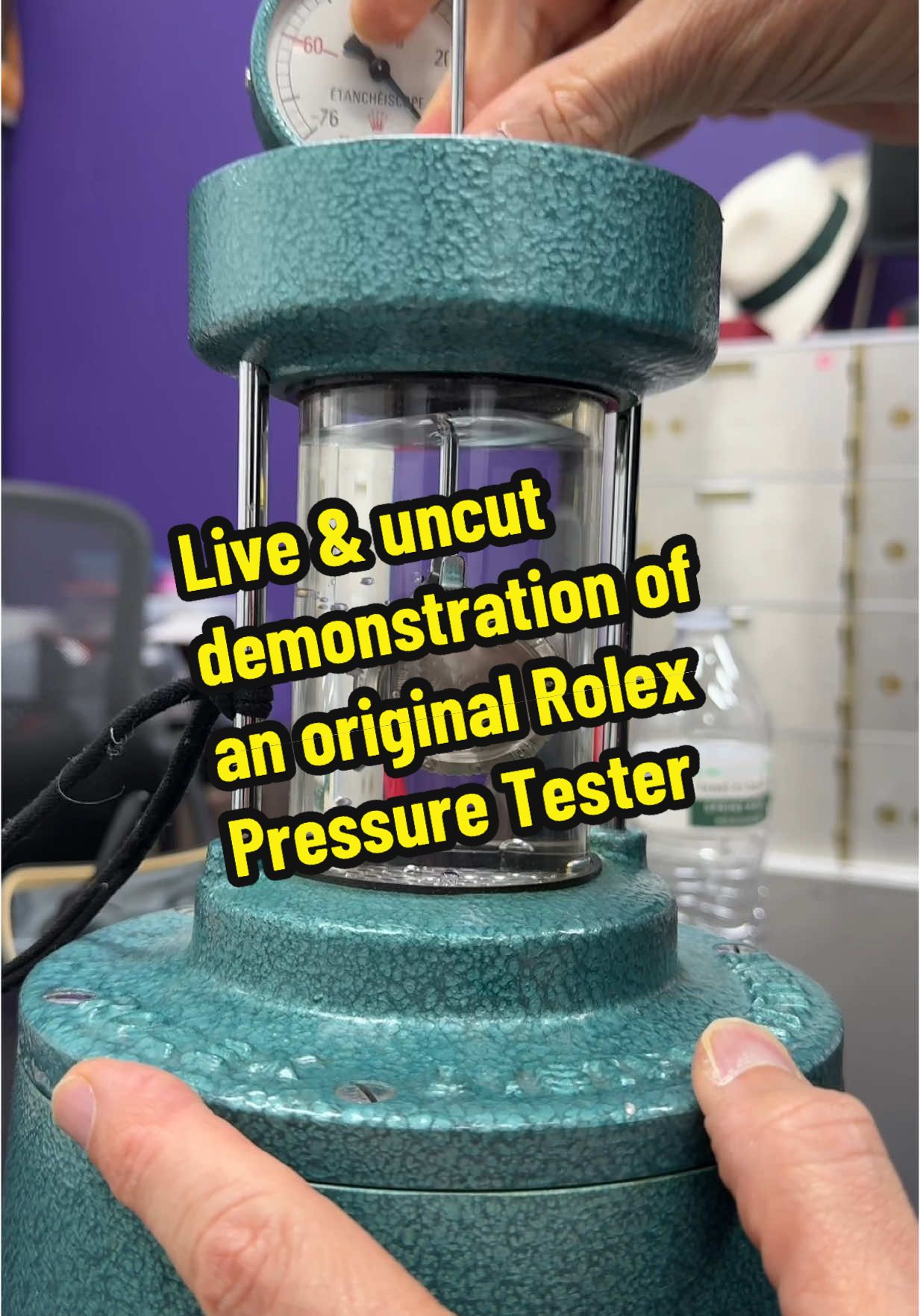 John demonstrates how to properly use an official Rolex pressure tester #rolex #watches #business #entrepeneur #luxury #foryou 