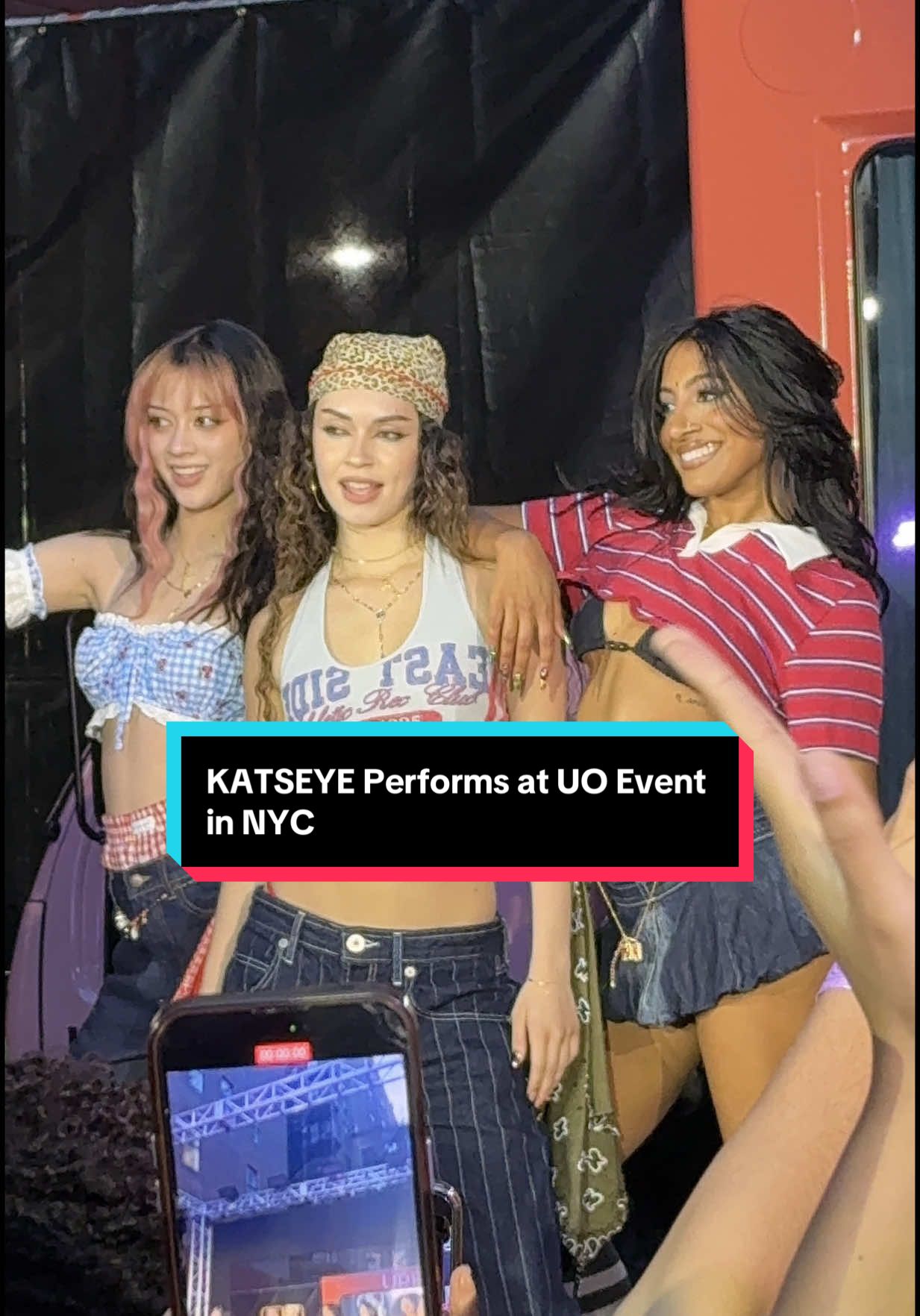 We fear, we peaked after watching #KATSEYE this close. 😫 The iconic girl group performed 5 songs at the Urban Outfitters Haul Event in NYC. #Eyekons #DebutKatseye #katseyeedit 