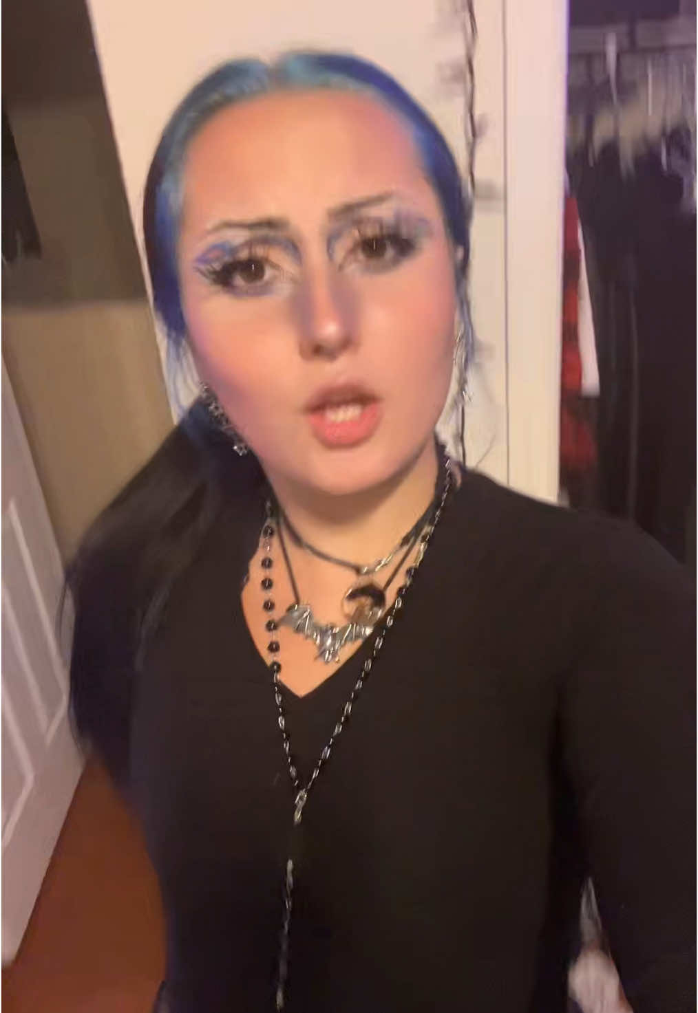 mwahaha #fl #orlando #bluehair #hashtag #makeup 