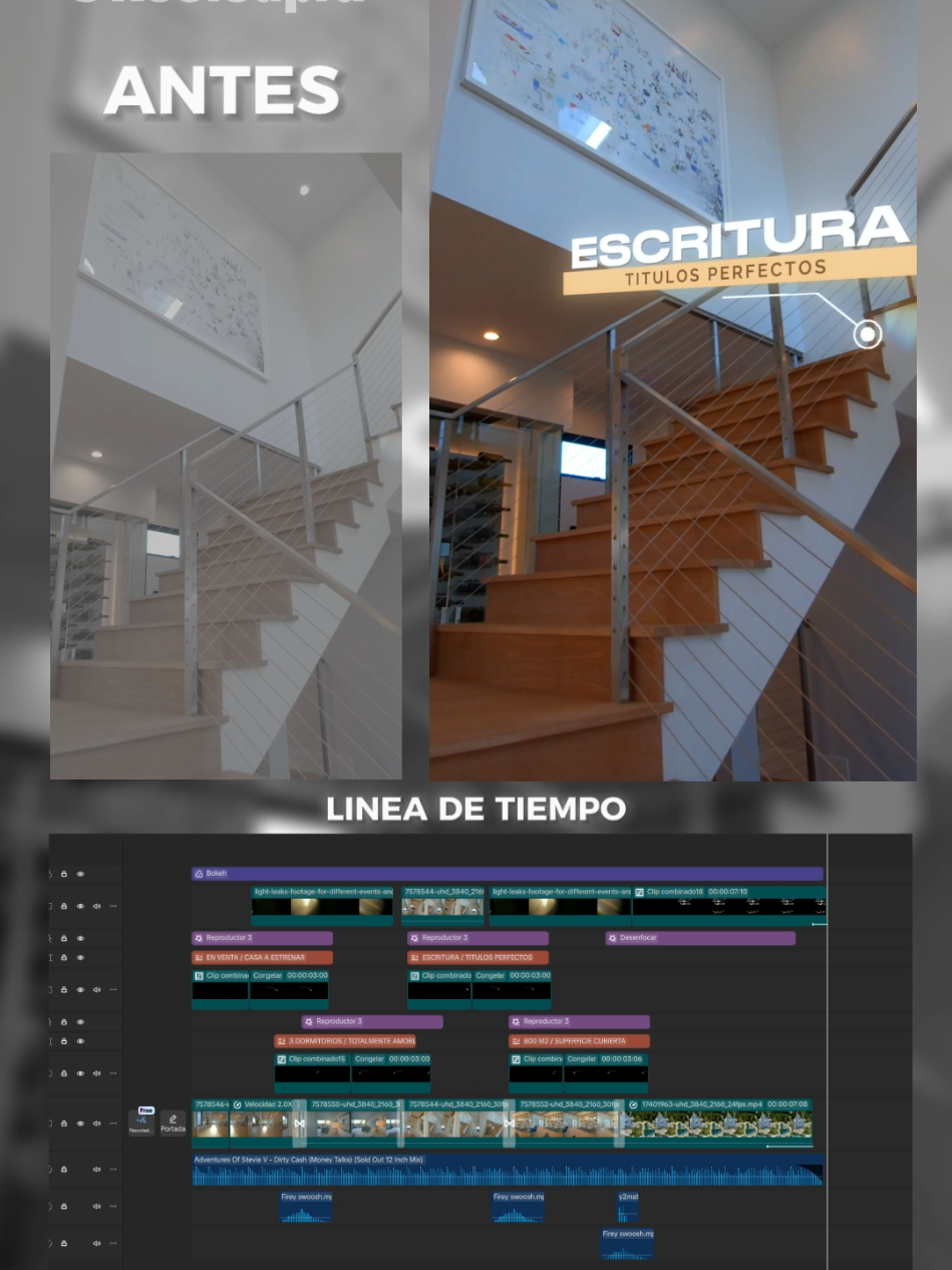 Antes vs después 🎥 La diferencia que hace una buena edición 👇 • atención • claridad • ventas ¿Sos arquitecto o inmobiliaria?  Hablame. #edit #realestate #bienesraices #inmobiliaria #antesydespues #luxury #editor #marketingdigital #editrealestate 