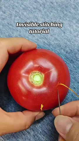 Invisible stitching tutorial  #mend #mending #sewing #embroiderydesign #fyp 