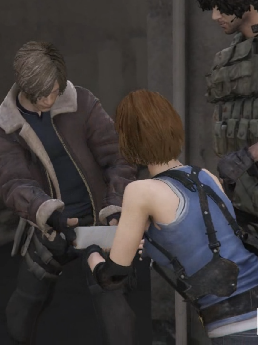 LEON SCAMS JILL AND CARLOS | CHECK OUT INFECTEDGAMER ON YT #RE #RER #RESIDENTEVIL #RESIDENTEVILREMAKE 