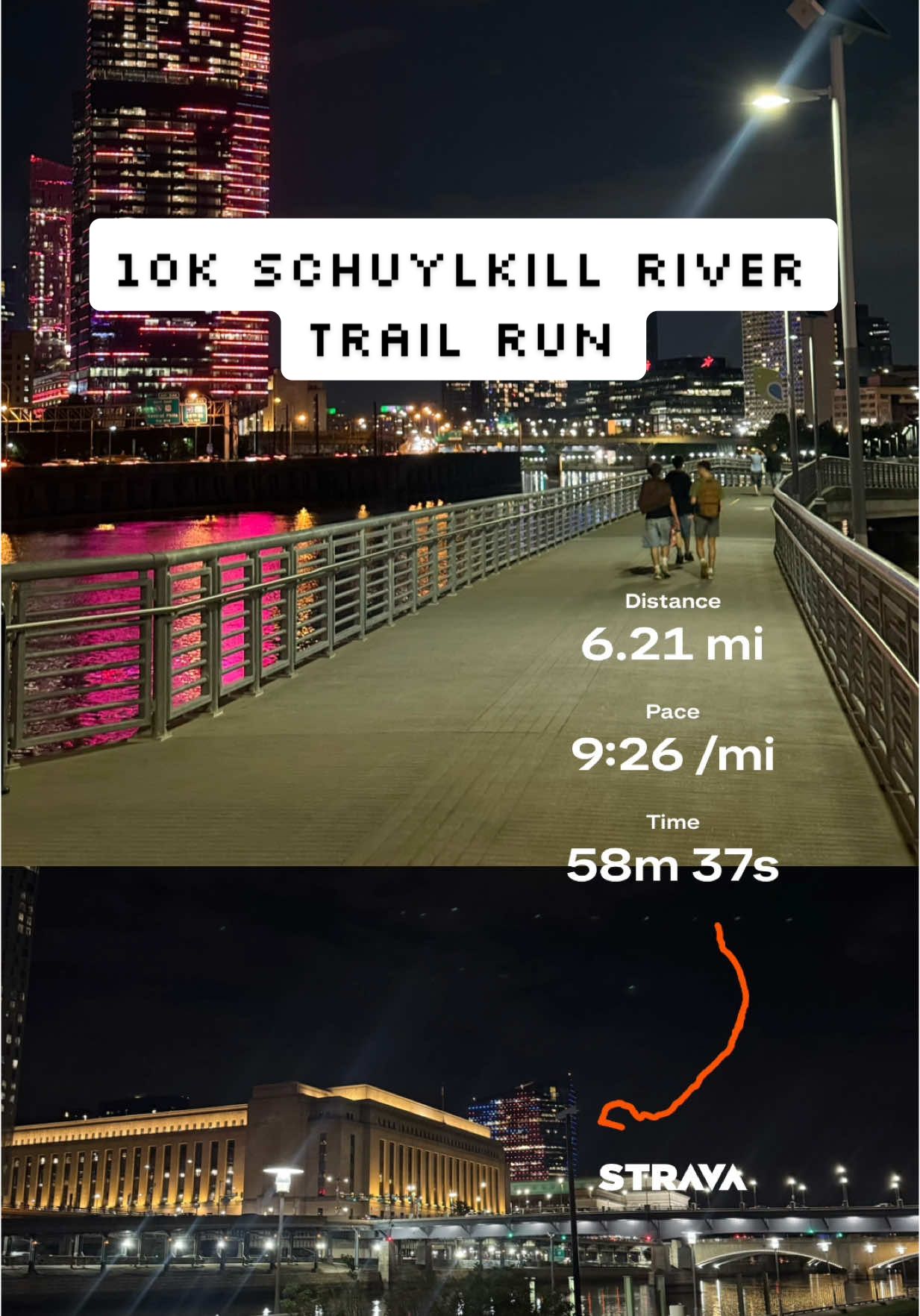 10k run on Schuylkill River Trail 🔥 #philly #Running #longrun #10k 
