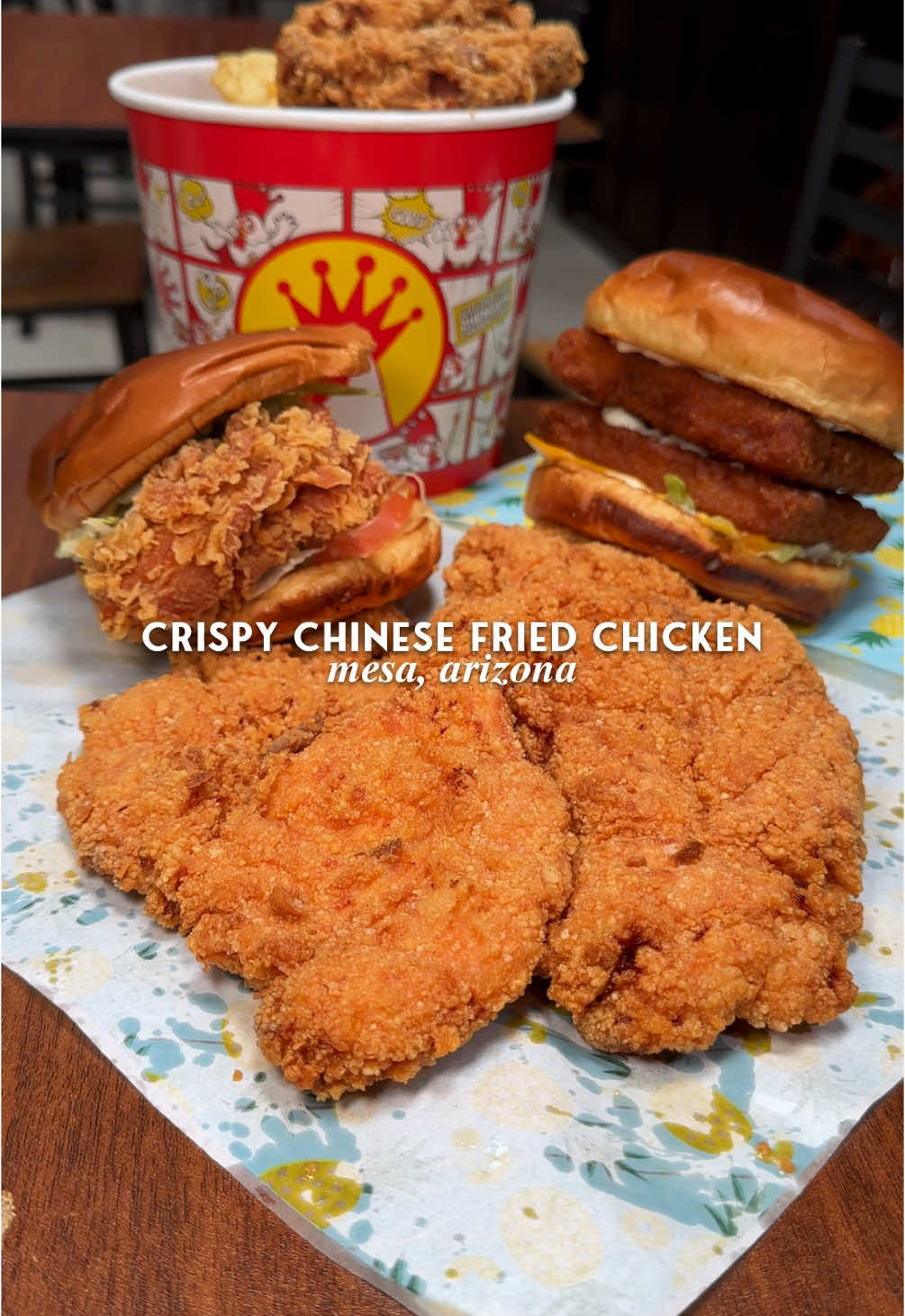 🍗 Crispy Chinese Fried Chicken in Arizona  This popular chain in Asia has a location inside Mekong Plaza in Mesa and is serving crispy buckets of fried chicken, chicken sandwiches and of course their huge spicy chicken steak/cutlet. Definitely get it with their plum seasoning but they also have more traditional options and sauces. They recently came out with their version of a fish fillet sandwich and it’s so good too! Thank you Zhengxi Chicken for having me in. Let me know if you give them a try! (PS: they use 100% halal chicken).  Zhengxi Chicken Steak  📍66 S Dobson Rd # 124, Mesa, AZ 85202