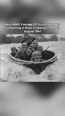 Rare WWII Footage Of Sturm-Pioneers Conducting A River Crossing #ww2 #ww2history #ww2footage #ww2edits #worldwar2history #worldwartwo #military #fyp #germany 