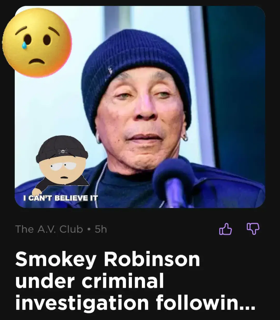 #tracksofmytears #smokeyrobinson #wife  #motownlegend #unfathomable #brighteyes  #musicindustry #traphouse #shocking #disturbing #reality 