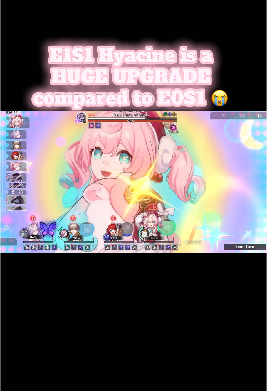 E1S1 Hyacine Showcase with E0S1 Castorice in MoC 12! E1 is SUCH a big upgrade cuz WTF 😭  #HonkaiStarRail #hsr #hyacine #gaming #fyp #algorithm #fypシ゚viral #hoyoverse #honkai 