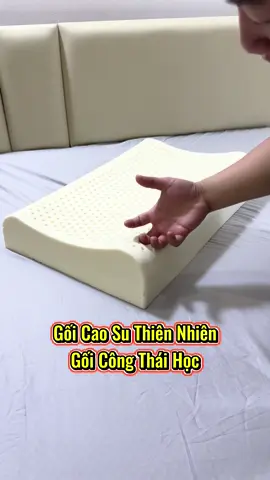 Gối Cao Su Thiên Nhiên Công Thái Học kích thước 40x60cm chiều cao 12cm, gối mềm mại còn hỗ trợ cổ vai gáy cho anh chị lớn tuổi #goicaosuthiennhien #goicaosu #gối #goicaosunon #xuhuong2025 #vaigáy #khombedding 