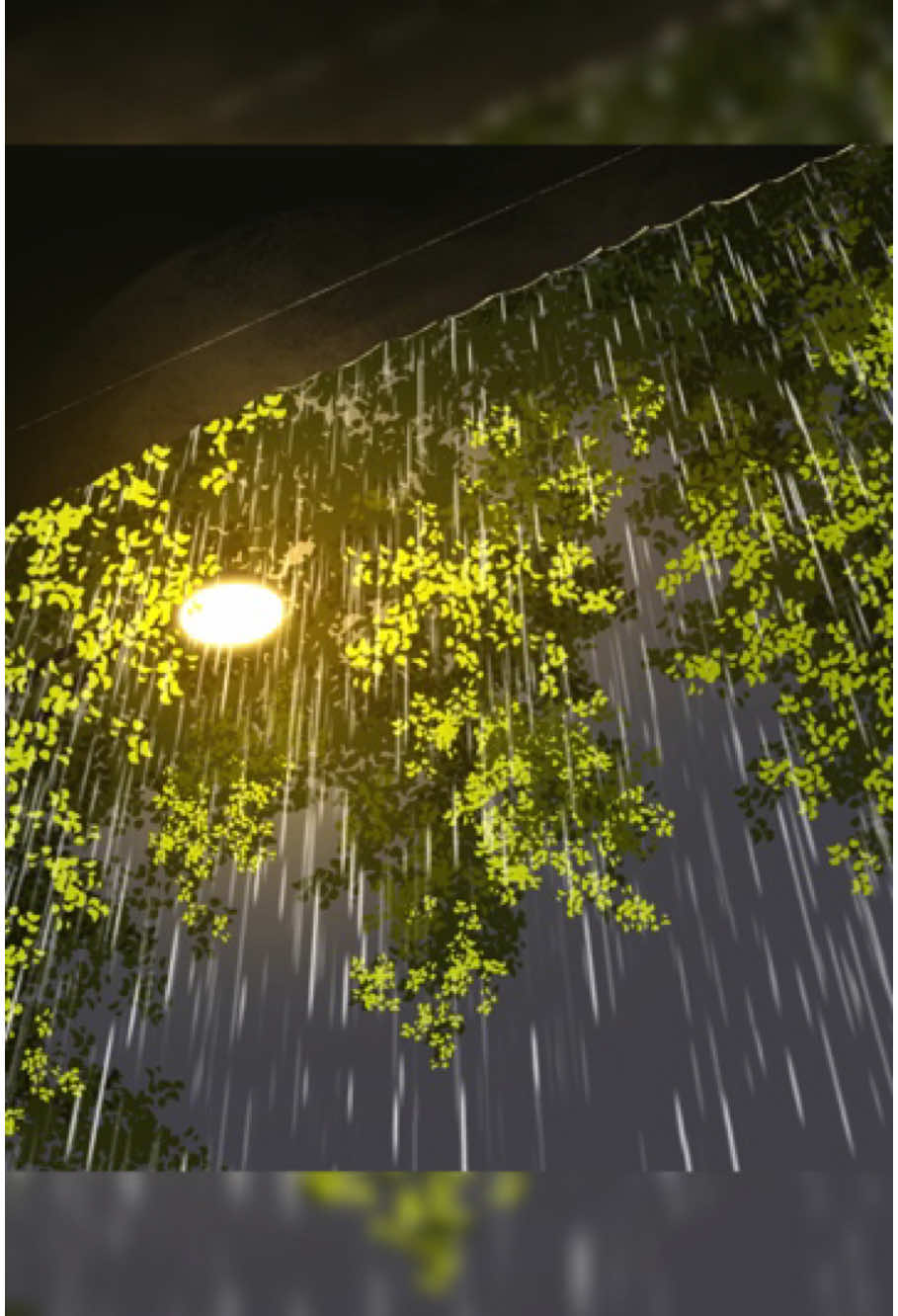 [The Rain Under the Eaves] Hey,look at this beautiful scenery.Let those who like this painting try to draw it together.#procreate #procreatetutorial #procreatebrushes #procreateart #applepencil 