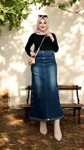 ROK JEANS KANCING SAMPING TERBARU //ROK JEANS TRENDY // ROK DENIM RAWIS // JUMBO 