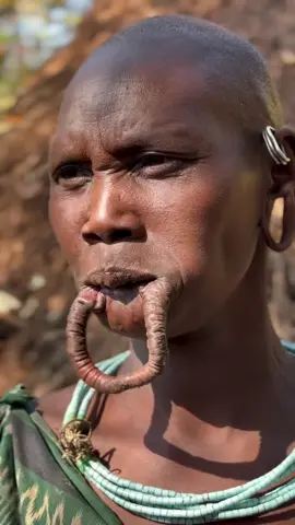 Surma (or Suri) women, an ethnic group from southwestern Ethiopia, are known for wearing lip plates as part of a rite of passage and cultural symbol. Upon reaching adolescence, some women pierce their lower lips and gradually stretch them to accommodate clay or wooden discs. This adornment is seen as a sign of beauty, social status, and maturity within their community. #omovalley #tribe #africantribes   #inspirationofafrica