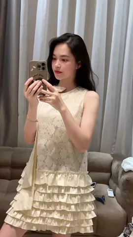 Váy ren bbd kèm tag nơ siuu to, e có trỏng giỏ ạ #linhanhstore #xuhuongtiktok #thoitrangnu 
