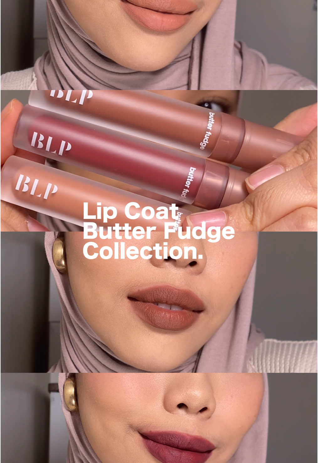 When the Lip Coat is Lip Coat-ing 😍 Kamu udah punya shade yang mana nih? #blpbeauty #makeup #lipcoatblp #butterfudgecollection #lipstick #lipcream #nudelips #brownlips #berrylips #baseombre #swatches #lipswatch 