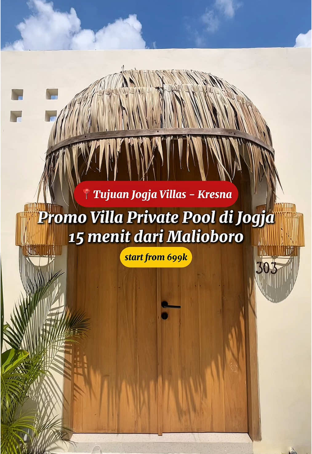 Dapatkan harga special promo opening @Tujuan Jogja Villas - Kresna mulai dari 699k saja ✨ Promo berlaku untuk periode check in 21-27 Mei 2025 #tujuanjogjavillas #villajogjaprivatepool #villadijogja 