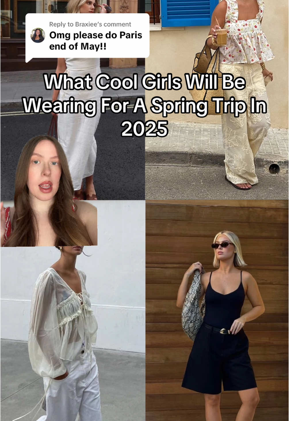 Replying to @Braxiee Paris in the spring 😍 what cool girls will be wearing for a spring trip in 2025 #greenscreen #springfashion #springoutfits #spring2025 #springoutfitideas #outfitinspiration #springfashiontrends #springaesthetic 