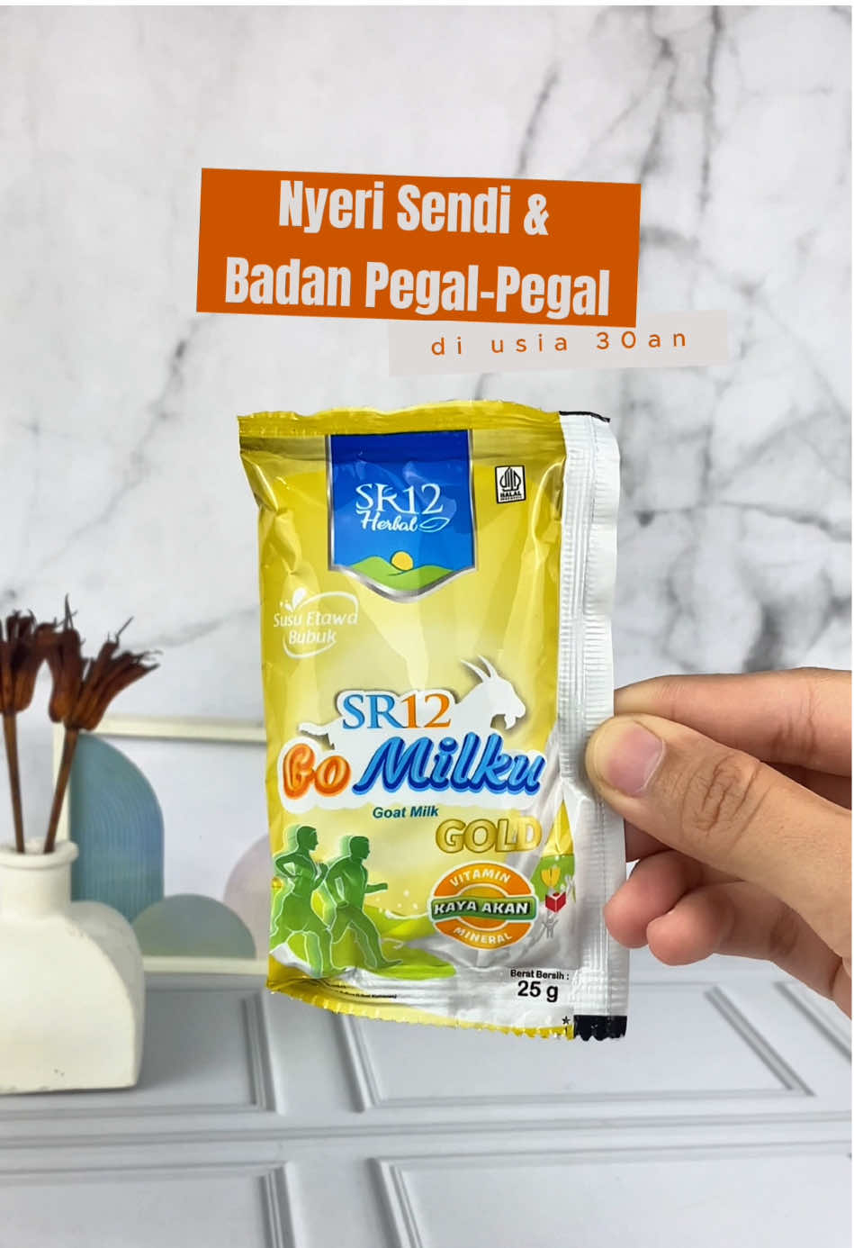 peg-pegal dan nyeri sendi sering terjadi di usia 30an, yuk coba susu gomilku gold #gomilkugoldsr12 #susukambing #susuetawa #susukesehatan #sendi #tulang #bpom 