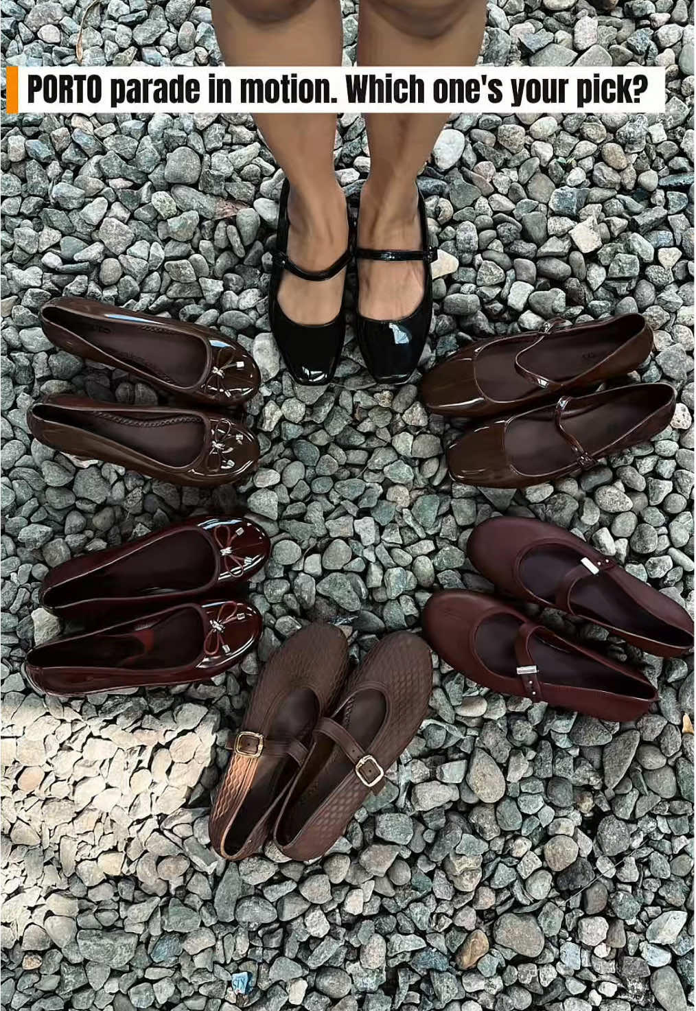 Which one's your pick? drop your comment 👇🏻 #porto #outfitideas #sepatuwanita #flatshoes #rekomendasiflatshoes #portolady 