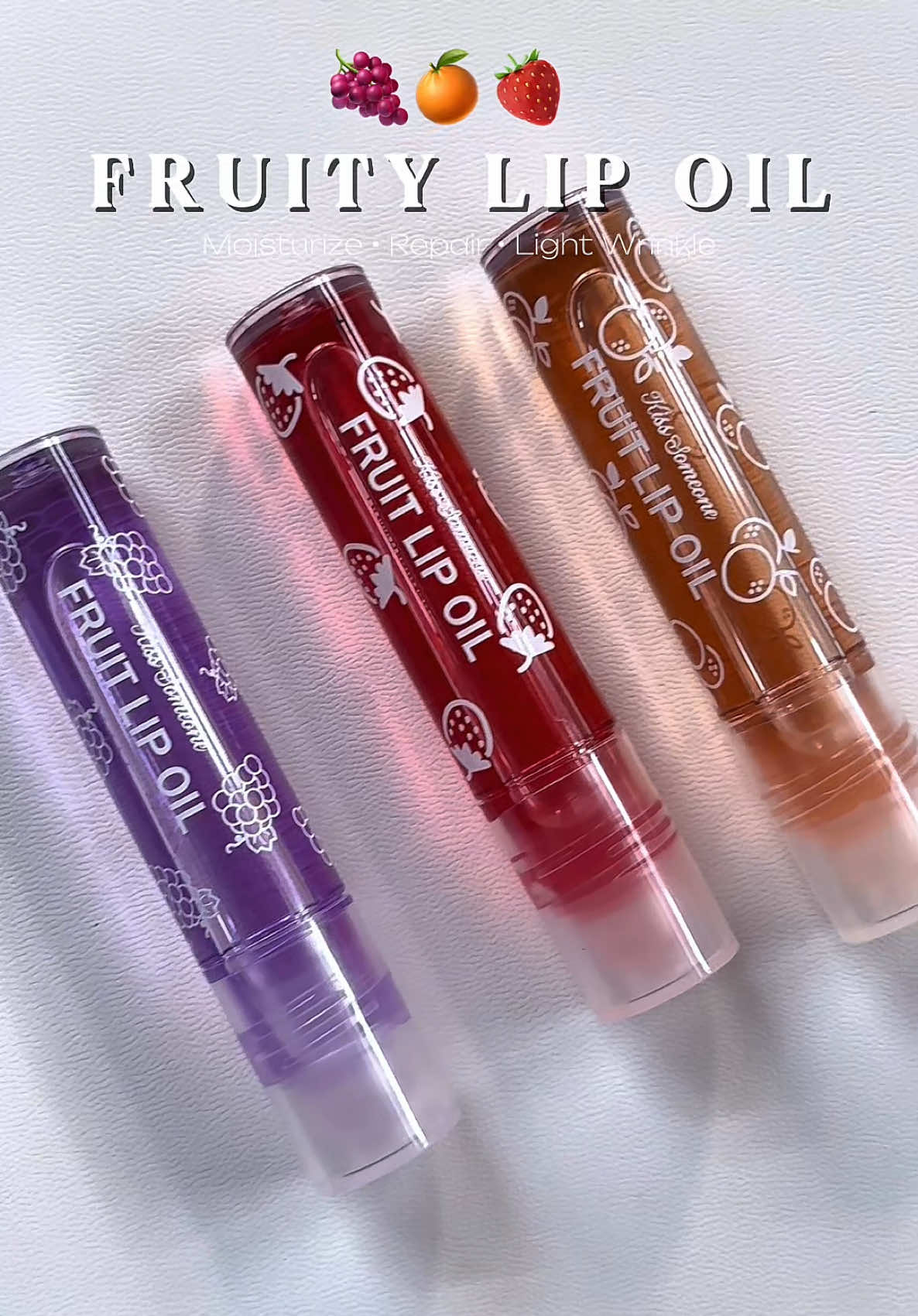 Hydrate, shine, and protect— all in one fruity lip oil! Non-sticky formula, glossy finish. Shop now! #lipoil #lipbalm #lipcare #lipserum 