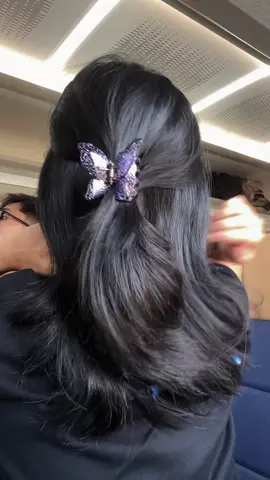 Jedai butterfly haircules 🦋 cantik banget nggk sih ada glitter nya gitu 💕 #jedai #jedairambut #jedaibutterfly #jedaiestetik 