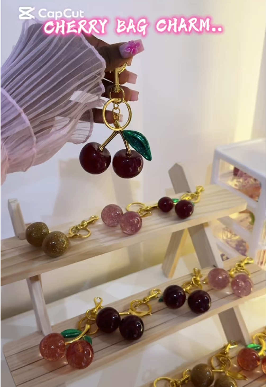 Cherry charm 🍒🍒 Because your bags deserve the best accessory.  - - - - #cherrycharm #bagcharm #  #coachtabby #totebags #CapCut #abujababes #abujavendor #vira 