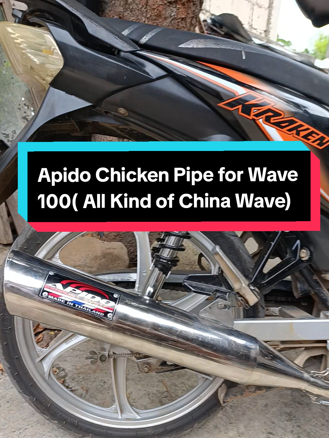 Stainless Chicken Pipe for Honda Wave 100 (all kinds of china wave) Euro, Rusi🥰👍😍#chickenpipe #eurochickenpipe #rusichickenpipe #hondawave  #chickenpipeforwave100 #stainlesschickenpipe #Apidopipe #apidoforwave  #gsmufflershop 