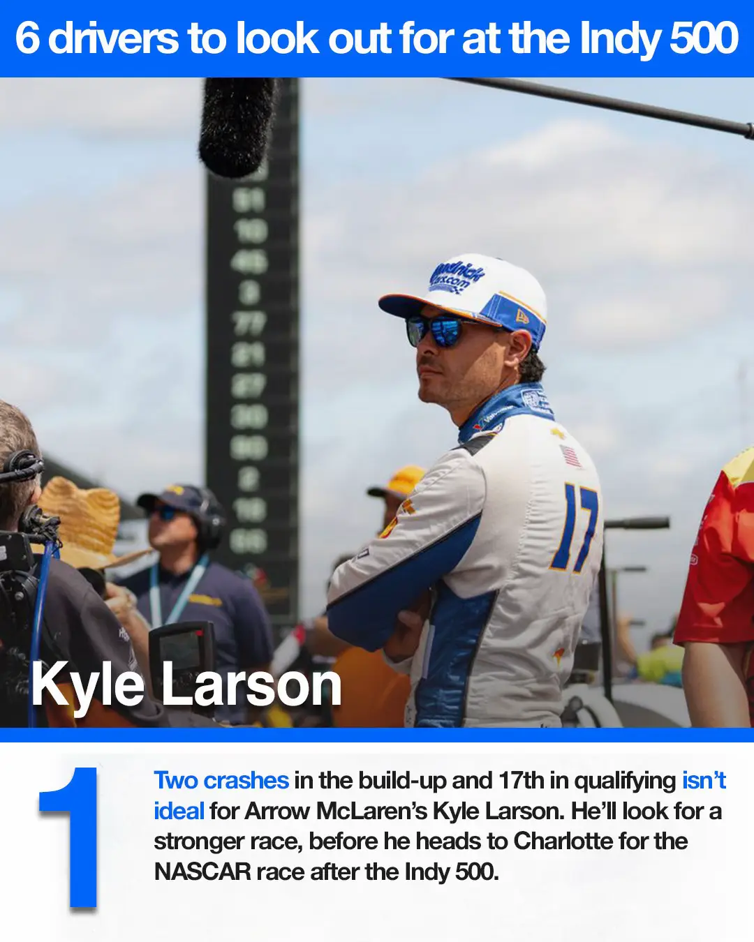 🔜 The Indy500 is up next! But who should YOU be keeping an eye out for... and why? Have a scroll for some key names and storylines ahead of this year’s race 🙌 @indycar #ad  #indycar #indy500 #indycarseries #Motorsport #racing