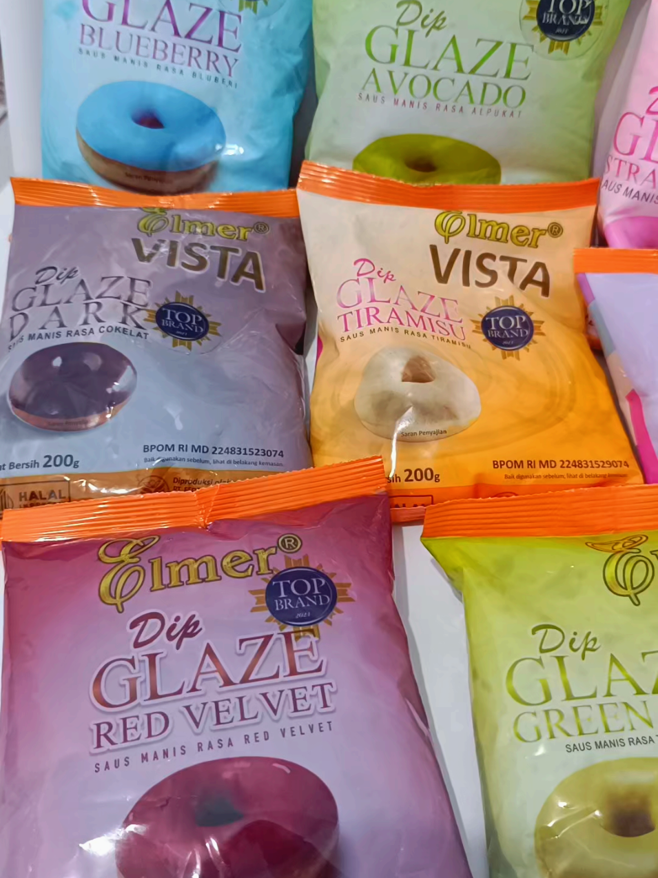 Ciptakan Kreasi manis tak terbatas dengan Elmer Dip Glaze! 🌈Beragam rasa, praktis 200gr, sudah BPOM #elmer #dipglaze #viralvideo #trend #sausmanis #elmerglaze #fypage 