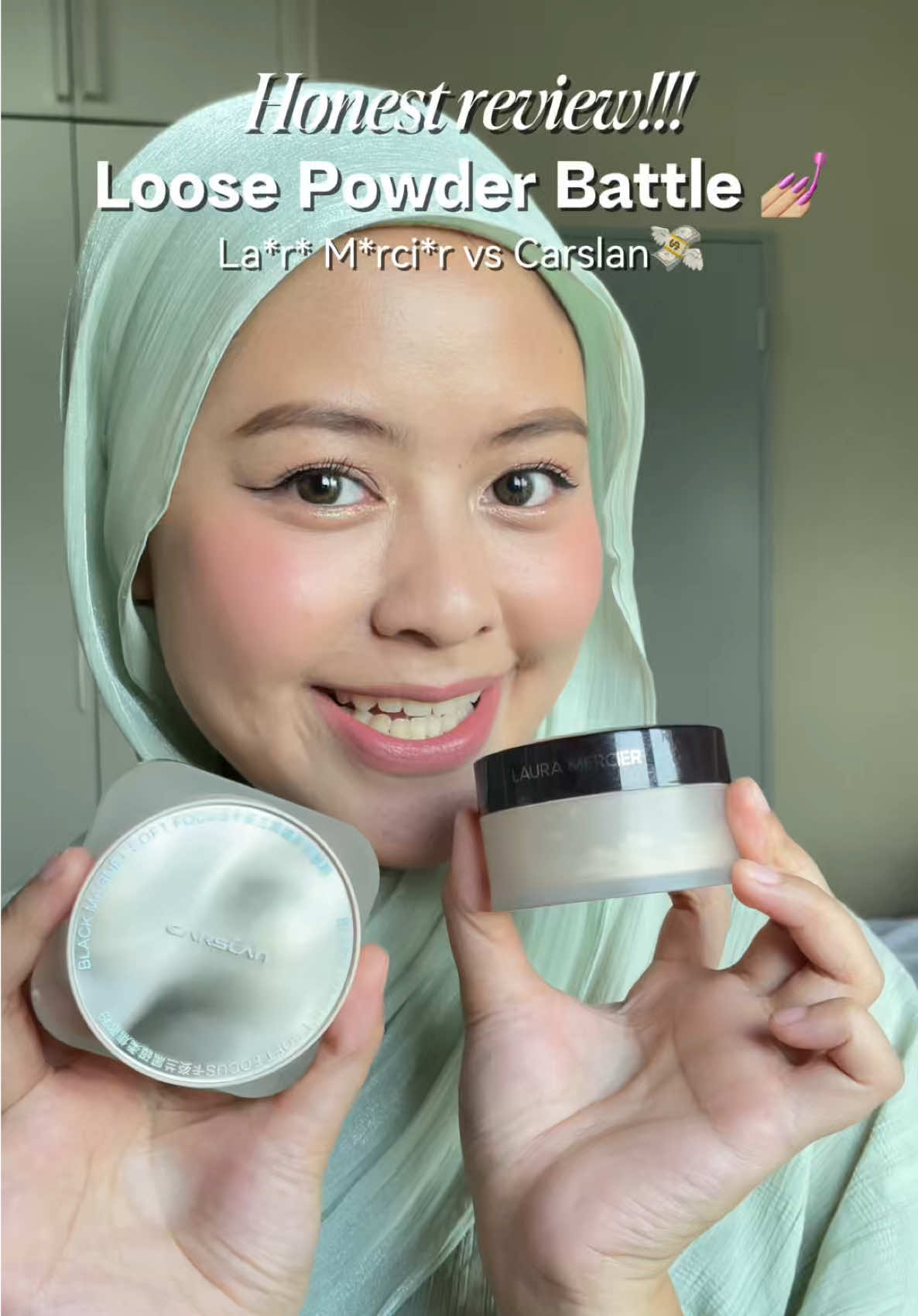 Let’s compare Carslan with this famous high end loose powder! 👀 #CARSLAN #carslanmy #carslanpowder #makeup #beauty #makeuptutorials #settingpowder 