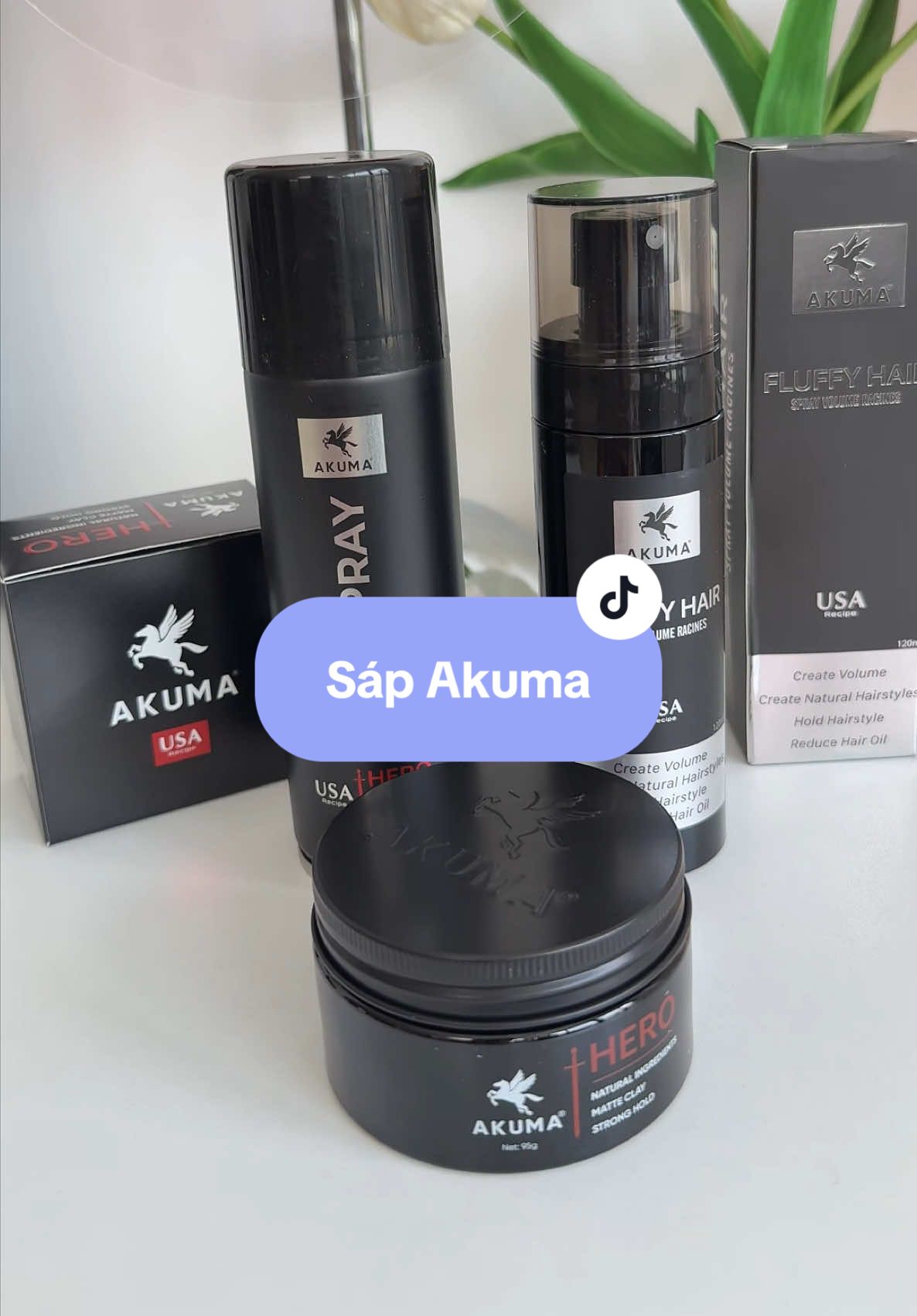 Sáp vuốt tóc Akuma #ongchudung #sapvuottoc #akuma 