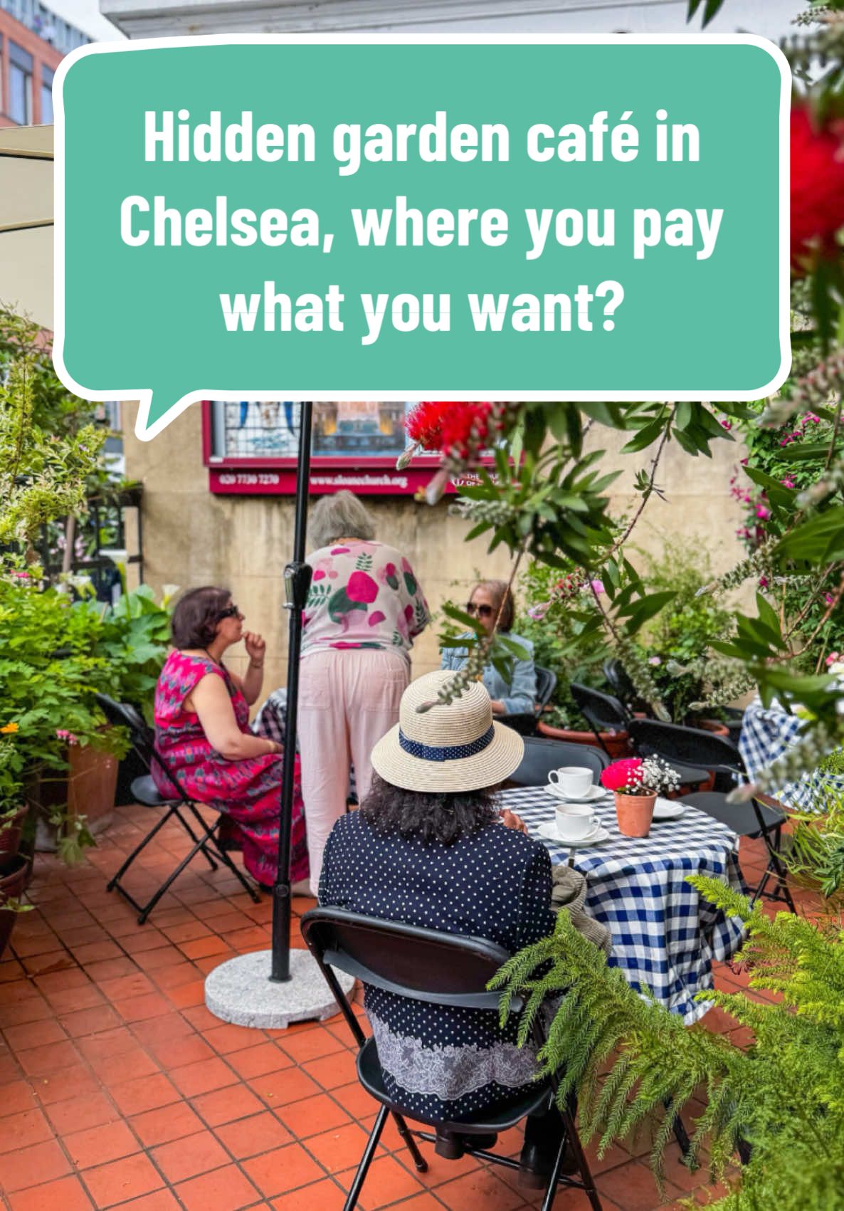 Hidden garden café in Chelsea where you pay what you want? Yes please. Here’s why you need to stop here during Chelsea in Bloom 2025… Tucked away just off the buzz of Chelsea in Bloom is Holy Trinity Church, a peaceful little oasis where you can sip tea and nibble on cake in their secret garden. It’s donation-based, so you decide what to pay, making it one of Chelsea’s most charming and affordable tea spots. A rare find in London’s swankiest postcode! #chelseainbloom2025 #tearoomchelsea #cheap #londonfreedaysout 