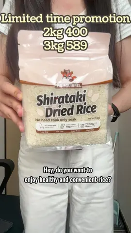 Limited time discount, come and buy now! Healthy eating starts now!#shiratakirice #dryshiratakirice #healthierricealternative #foryou #fypage #foryoupage #Mrsquirrelshiratakirice