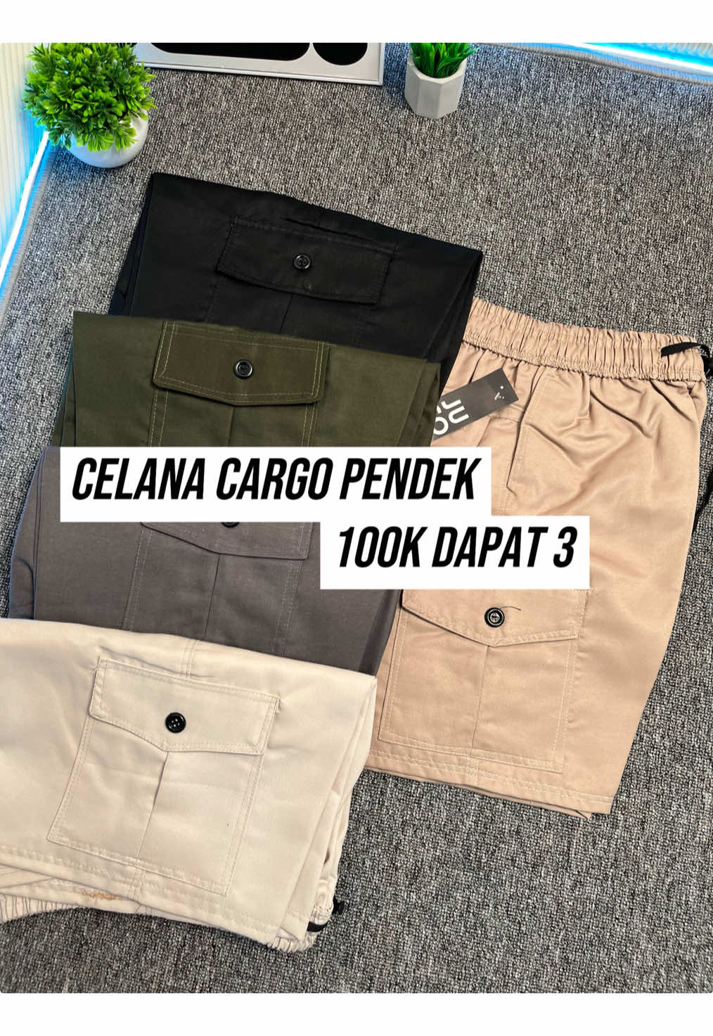 celana cargo pendek 100 ribuan dapat 3 pcs. #celanapendek #celanapendekmurah #shortpants #celanamurah #celanaunisex #celanabroadshort #celanacargo #celanapendekcargo 