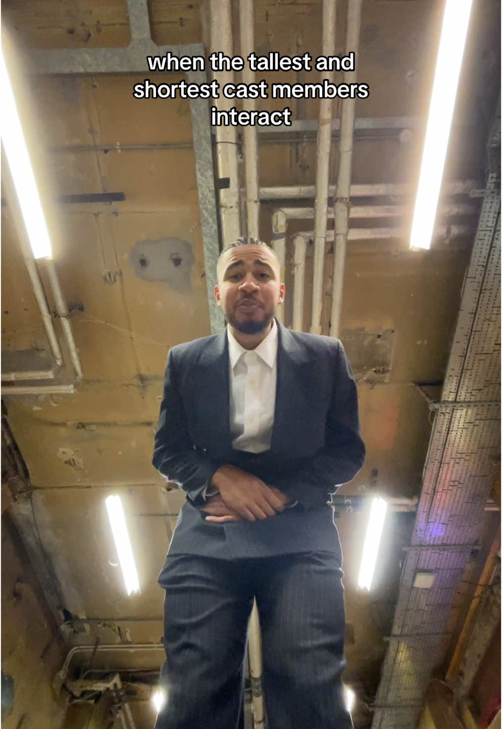 they are scene partners too💀 #london #fyp #theatre #theatrekid #theatrekids #scenepartner #film #comedy #freeshow #acting #actor #short #tall #heightdifference 