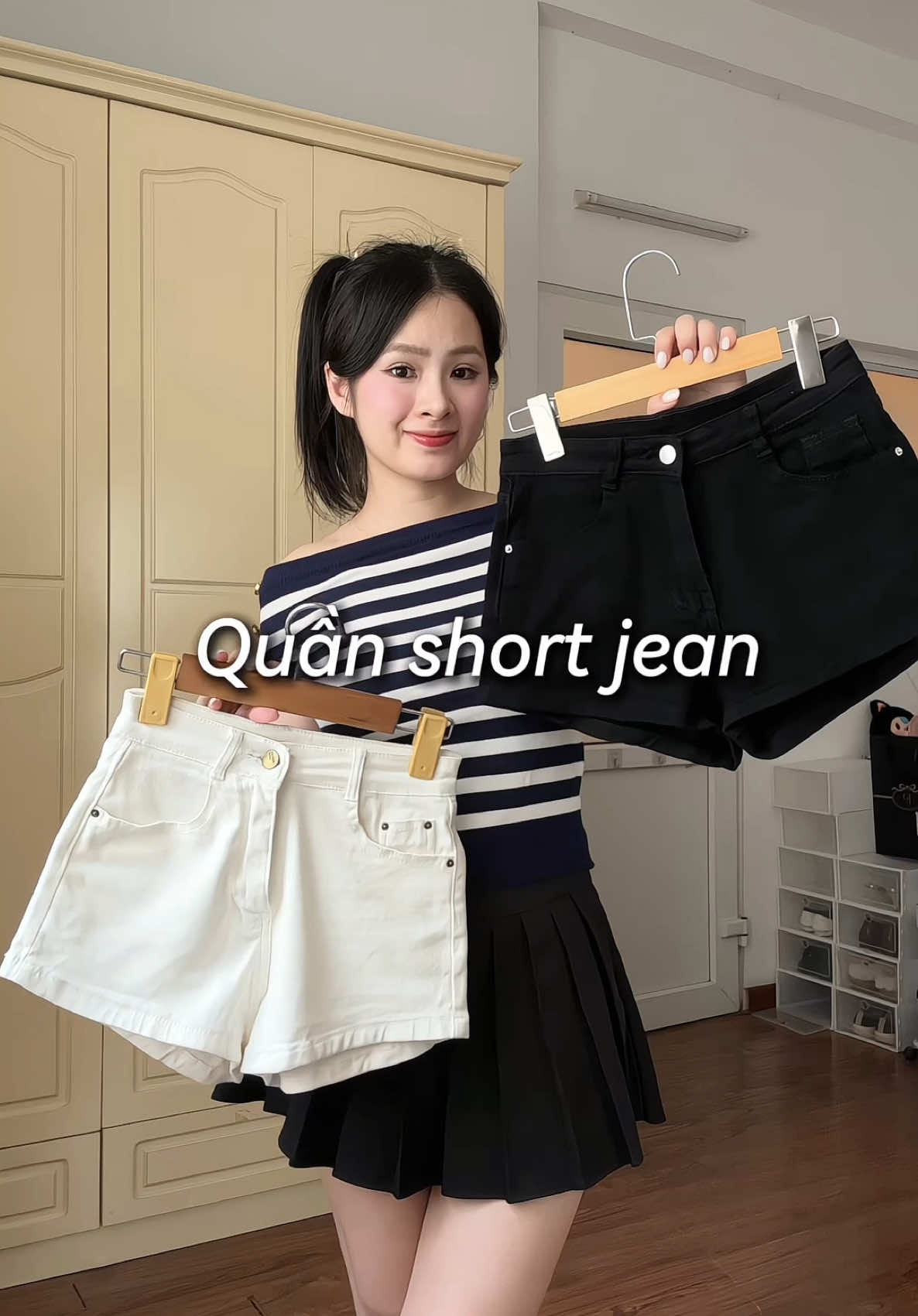 💞 Quần short jean form ôm giống các hot girl  #emsocday #quanshort #quanshortnu #quanshortjean 