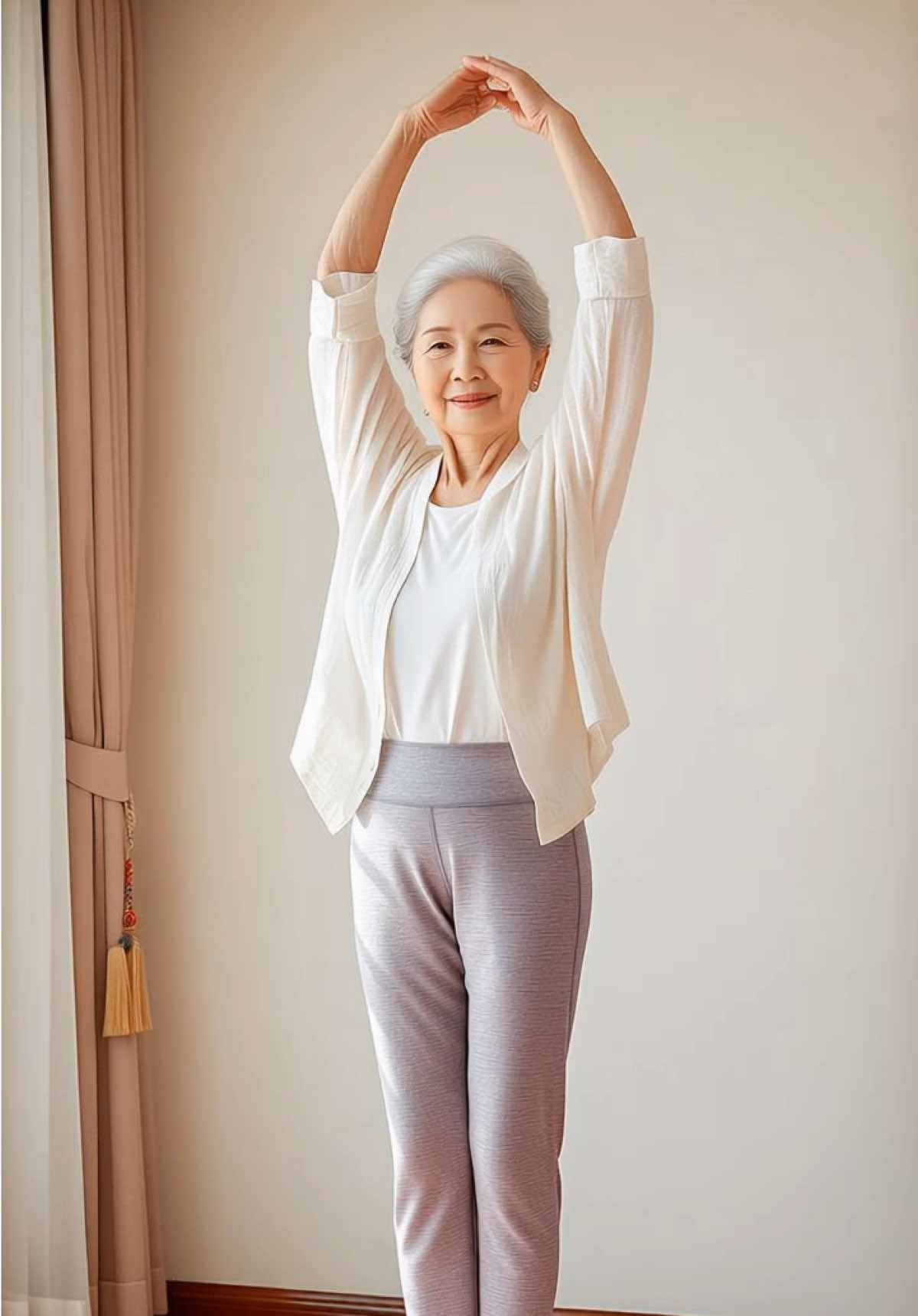 Granny stretching 🙆 #masterfulaiguy #ai #granny #goodmorning #yoga #stretching #healthy #Fitness #granniesoftiktok #teamwork #peace 