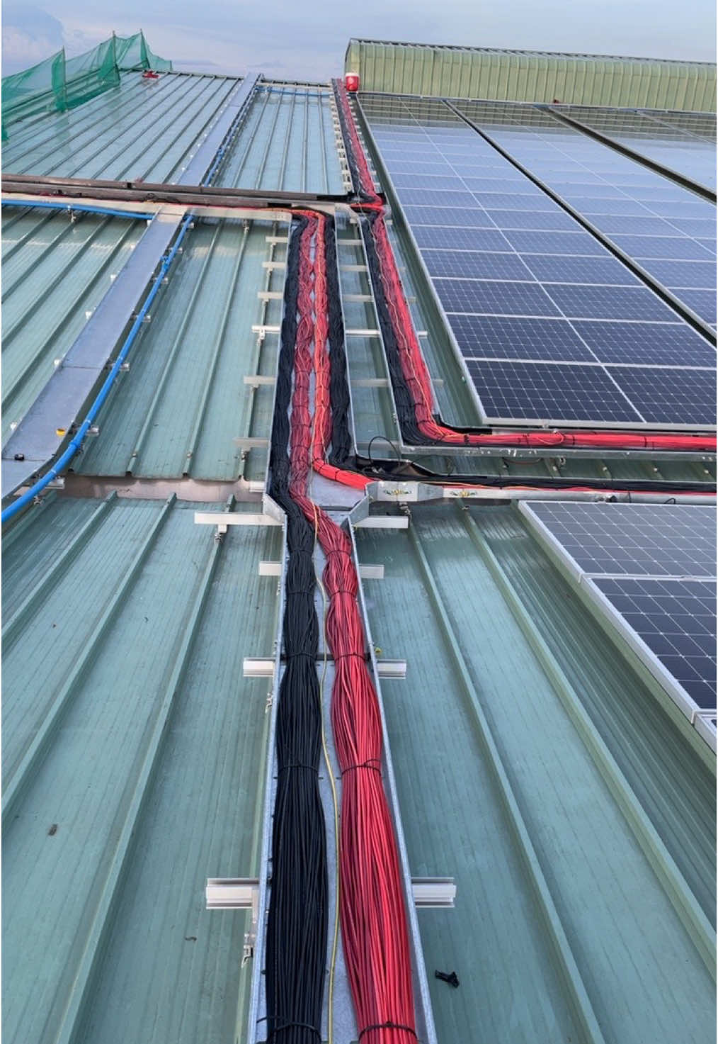 Kéo dây DC cho hệ 2700kWp #solar #xuhuong 