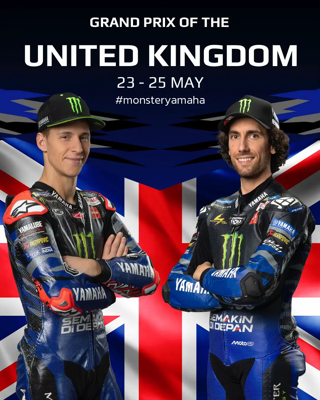 Silverstone is our cup of tea ☕️ Make sure to check out the session times extra carefully this weekend, though! The British GP schedule is different from the usual (and the times are in GMT+1) ⏰👀 #MonsterYamaha | #YamahaMotoGP | #YamahaFactoryRacing | #MotoGP | #BritishGP