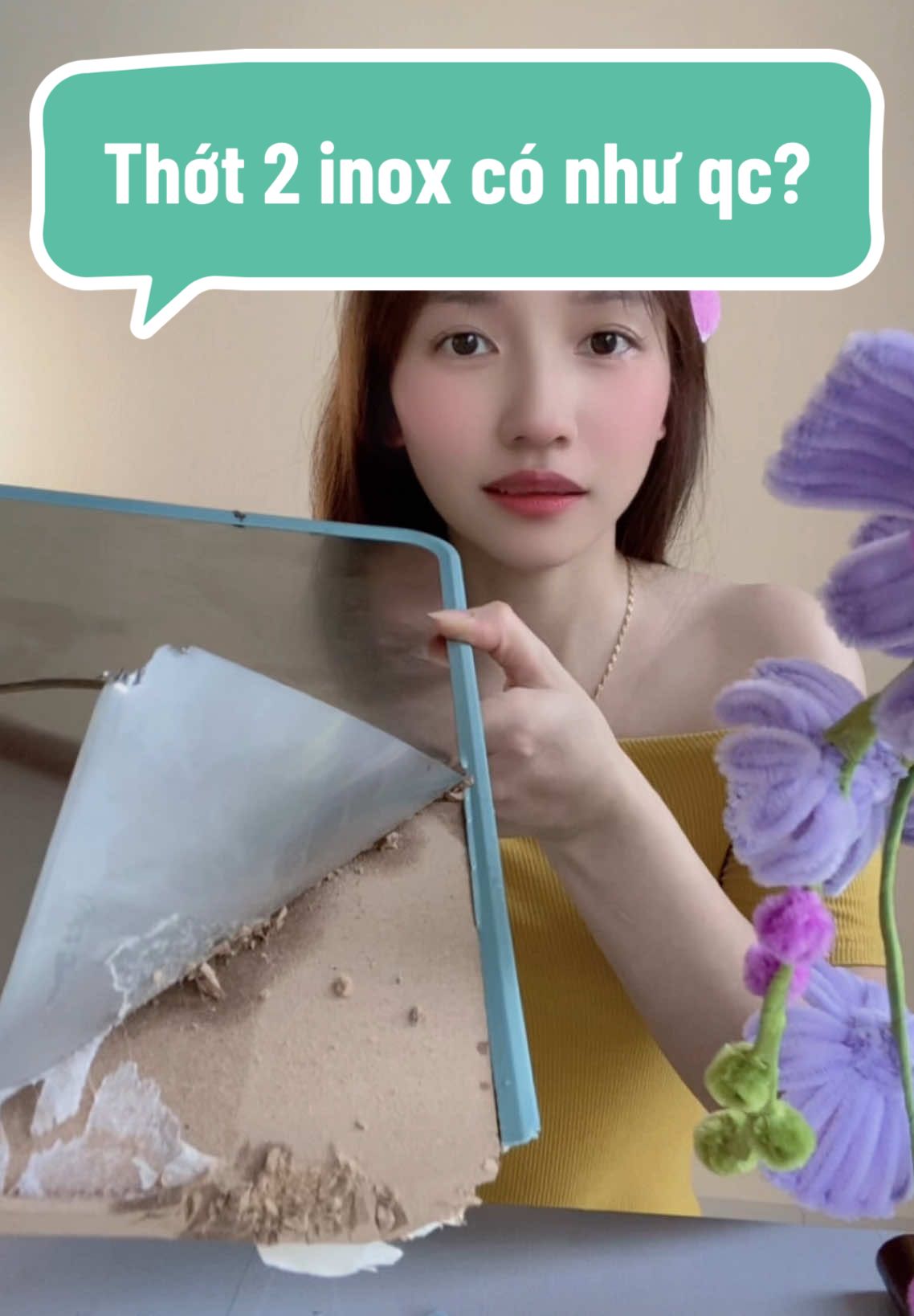 Thớt 2 mặt inox kháng khuẩn có như quảng cáo ? #huongreviewchanthat #foryou #review #thotinox304 #thotinoxkhangkhuan #thotnhuakhangkhuan 