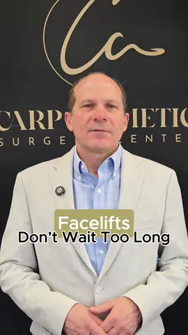 Waiting until your skin is too lax for a facelift means missing out on the most natural results. The best time? When you first start noticing sagging! #Facelift #DrCarp #Plasticsurgery