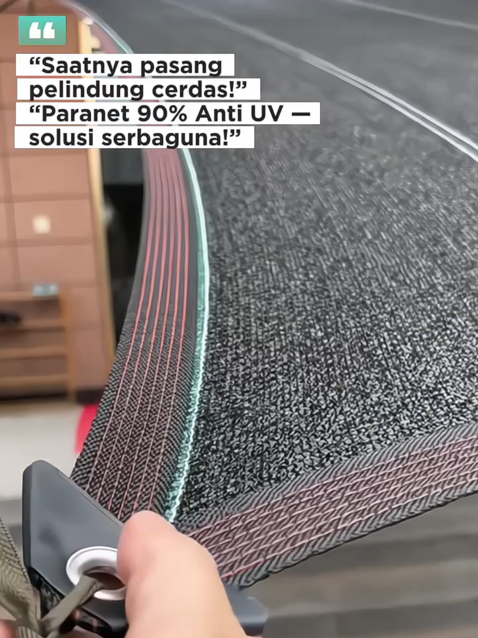 Matahari makin panas? tanaman layu, mobil kepanasan, saatnya pasang pelindung cerdas! Paranet 90% Anti UV, solusi serbaguna #paranet #jaringteduh #paranet90persenantiuv  #paranetantipanas #paranetantihujan #paranetserbaguna #paranetmurah #paranetteras #paranetgreenhouse #berandatiktok #fyp 