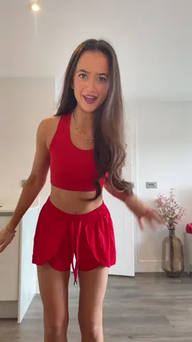 I love wearing red ❤️🍒❤️‍🔥 im wearing a size XS #runningshorts #workoutclothes 