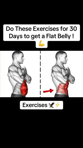Do These Exercises for 30 Days to get a Flat Belly ! 💪 #workout #Fitness #bellyfat #bellyfatworkout #absworkout #sixpack #burnfat #abs 