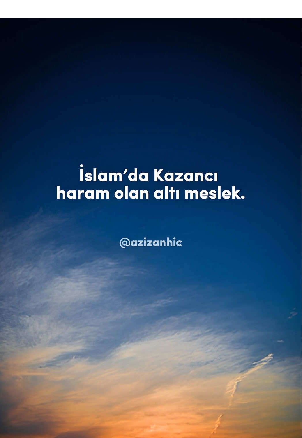 İslam’da Kazancı haram olan altı meslek.